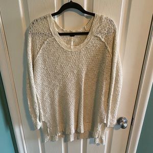 Free People Cream Sweater! Size medium